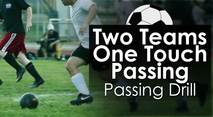Two Teams One Touch Passing - Passing Drill